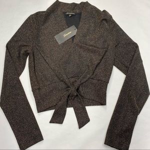 Shinestar Juniors top Sparkly Gold & Black color. Size Juniors Small/Youth 9/10.